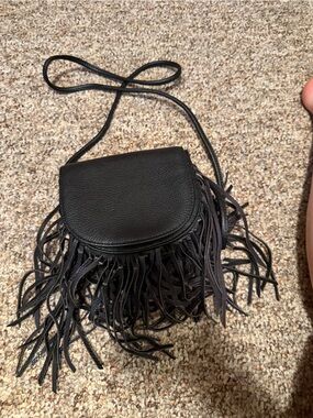 Women’s Black Fringe Crossbody Bag by